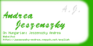 andrea jeszenszky business card